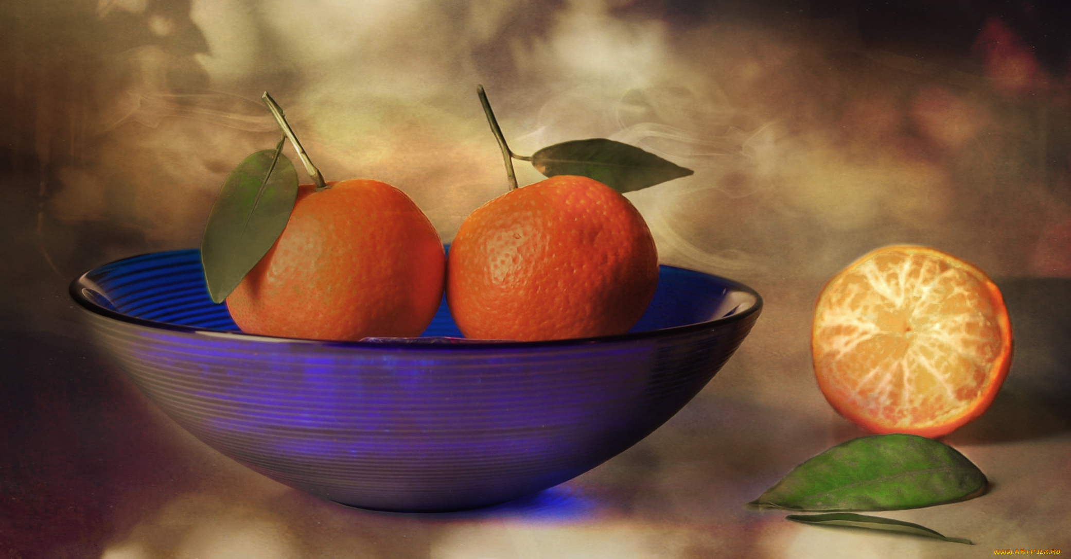 еда, цитрусы, миска, мандарины