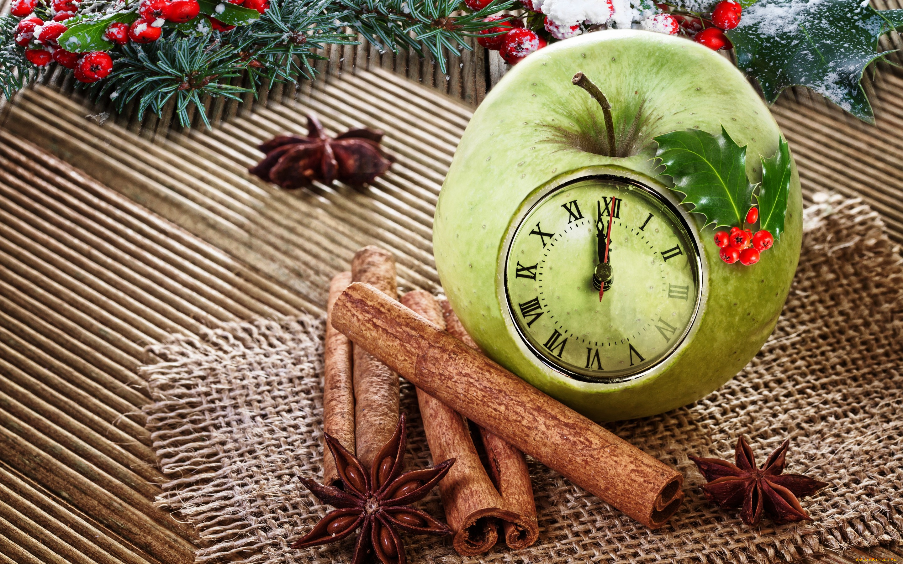 праздничные, угощения, merry, christmas, xmas, decoration, новый, год, рождество, украшения, яблоко, корица