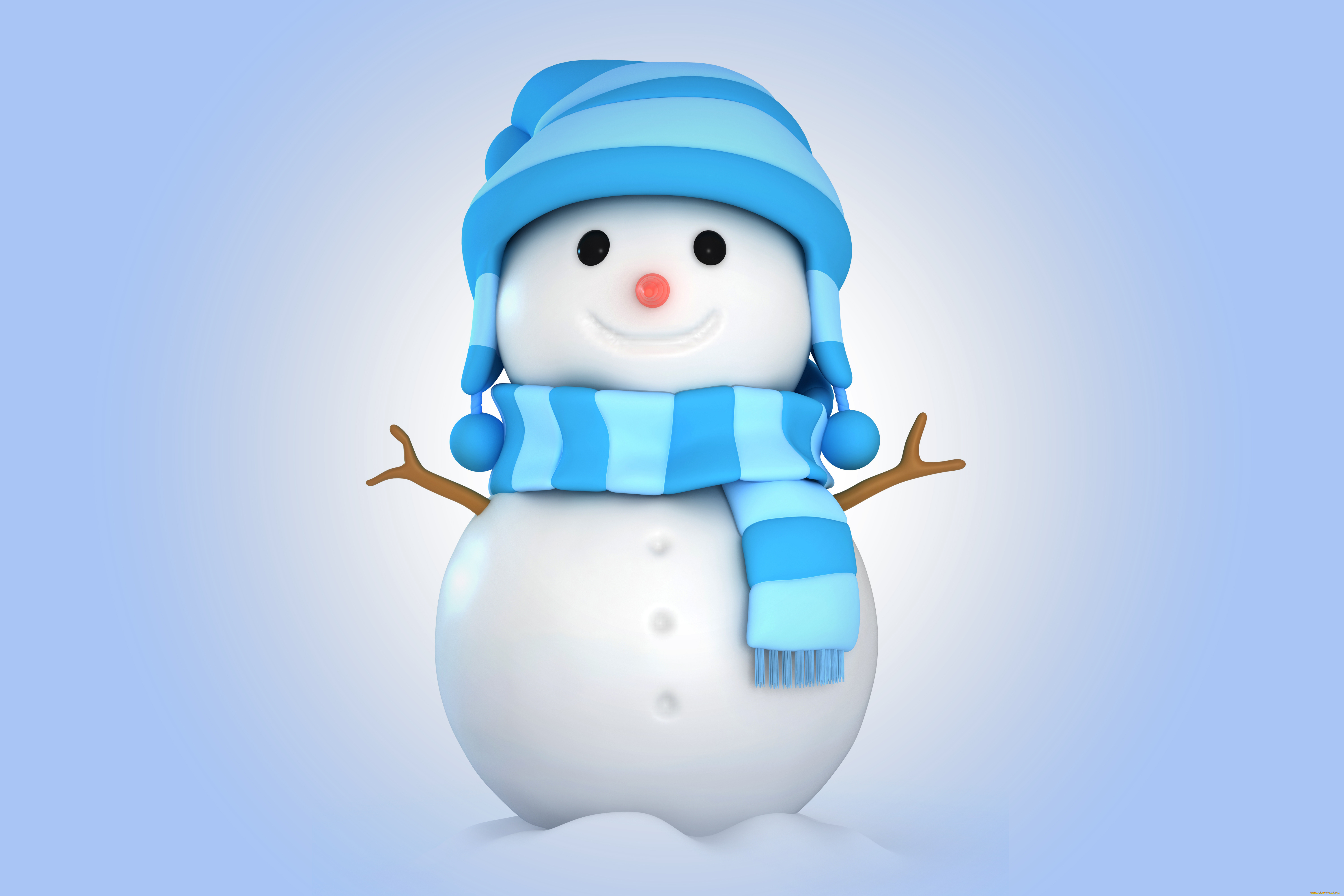 праздничные, 3д, графика, , новый, год, рождество, фон, шапка, снеговик, happy, new, year