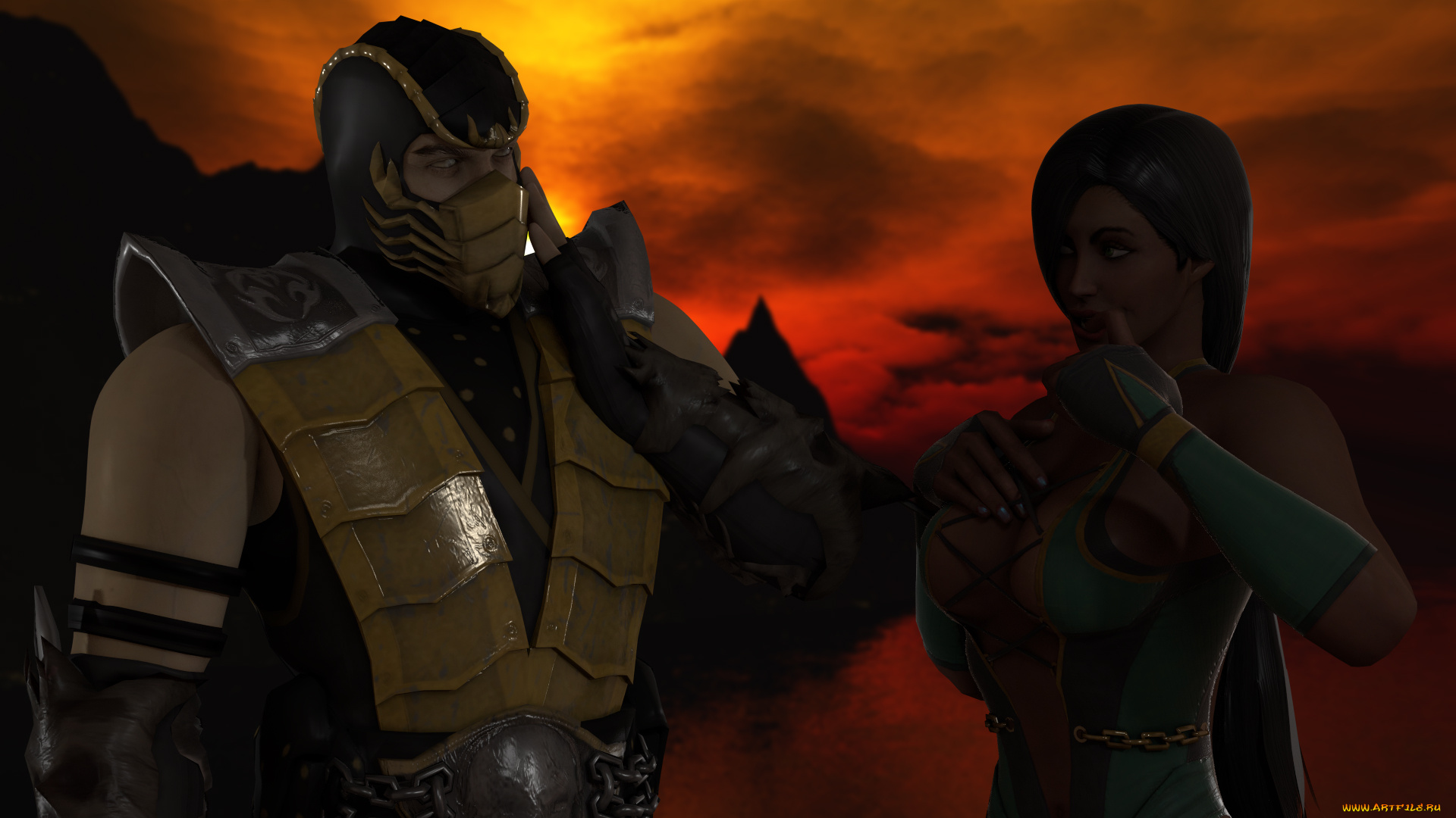 3д, графика, фантазия, , fantasy, воин, фон, взгляд, девушка