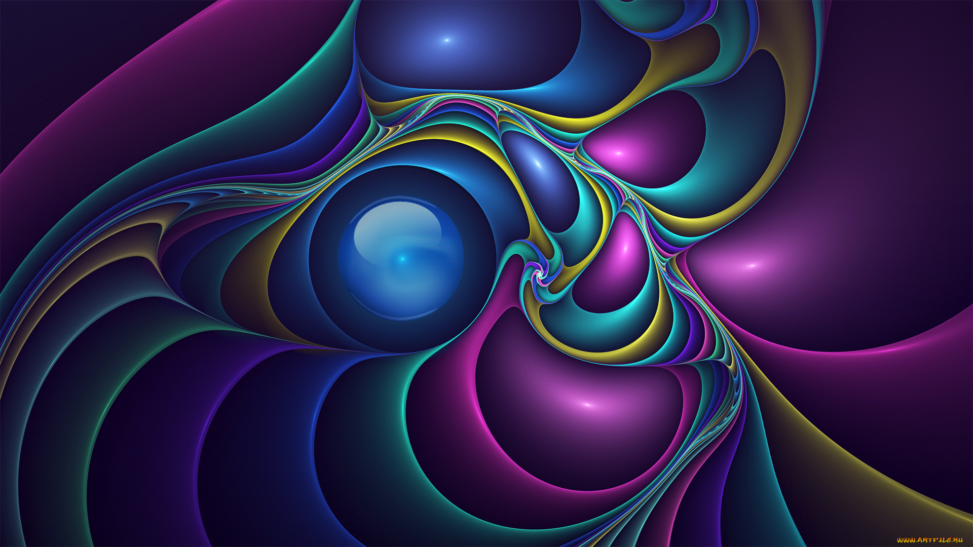 3д, графика, фракталы, , fractal, узор, цвета, фон