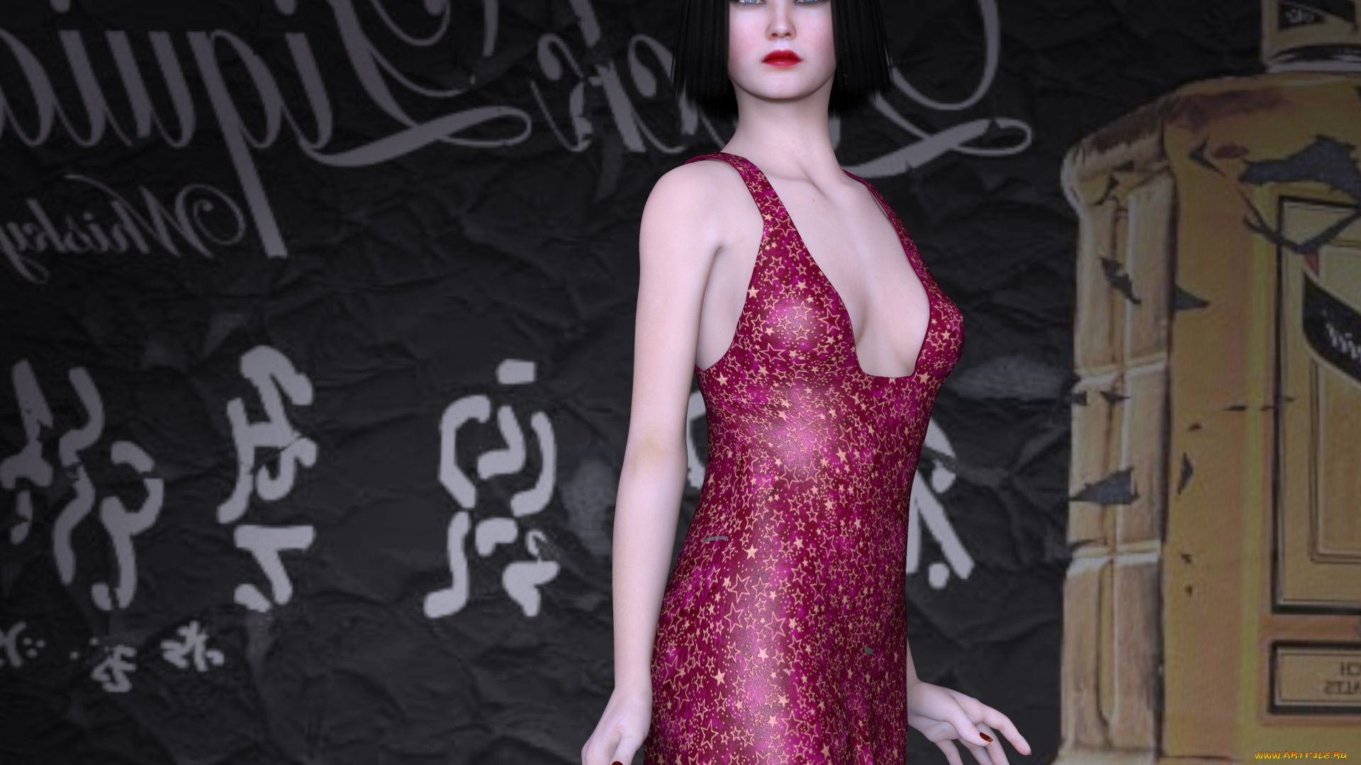 3д, графика, люди, , people, фон, взгляд, девушка