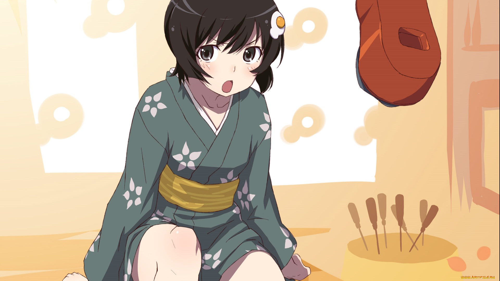 аниме, unknown, , другое, фон, взгляд, девушка