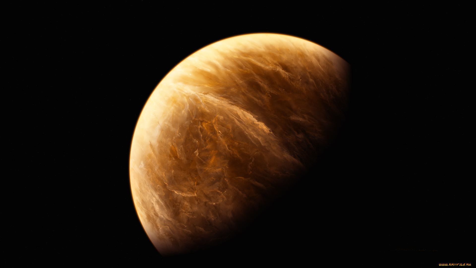 космос, арт, вселенная, звезды, планета