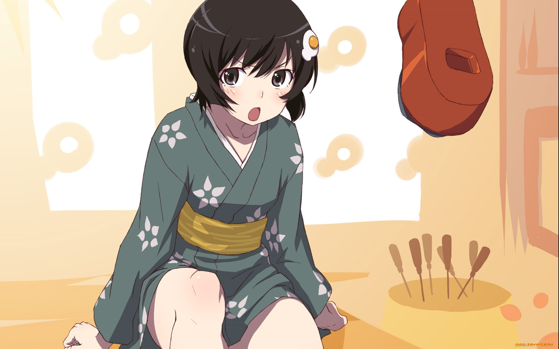 аниме, unknown, , другое, фон, взгляд, девушка