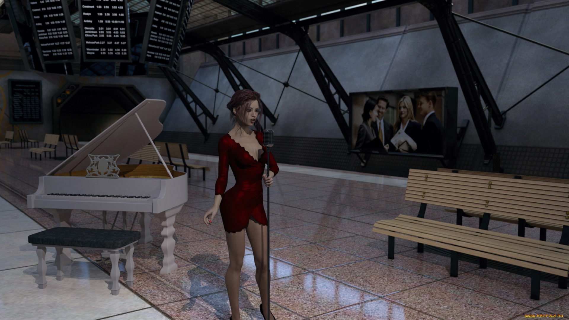 3д, графика, люди, , people, девушка, взгляд, фон