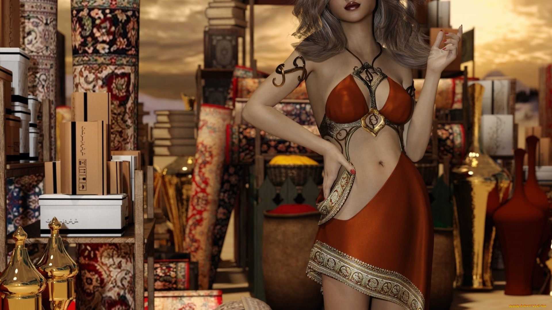 3д, графика, люди, , people, девушка, взгляд, фон