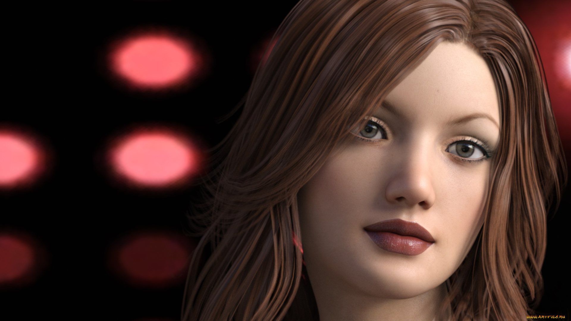 3д, графика, портрет, , portraits, девушка, взгляд, фон