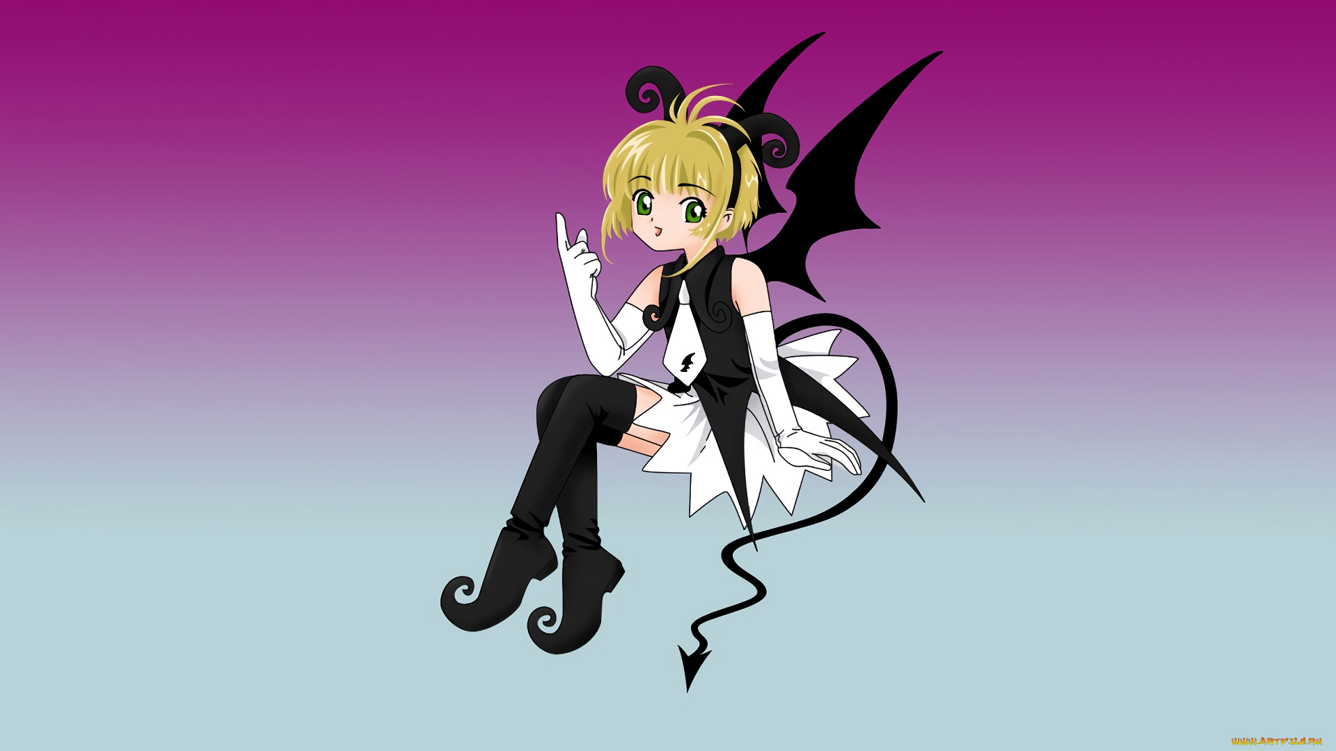 аниме, card, captor, sakura, девушка, фон, взгляд