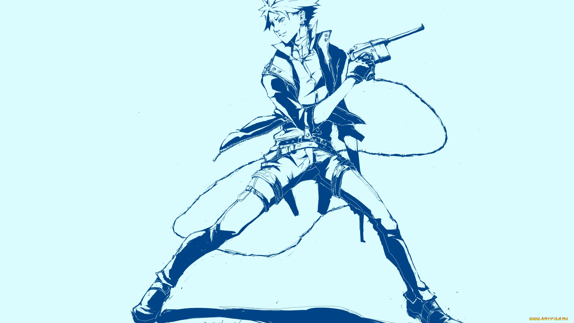 аниме, dogs, , bullets, &, carnage, пистолет, парень