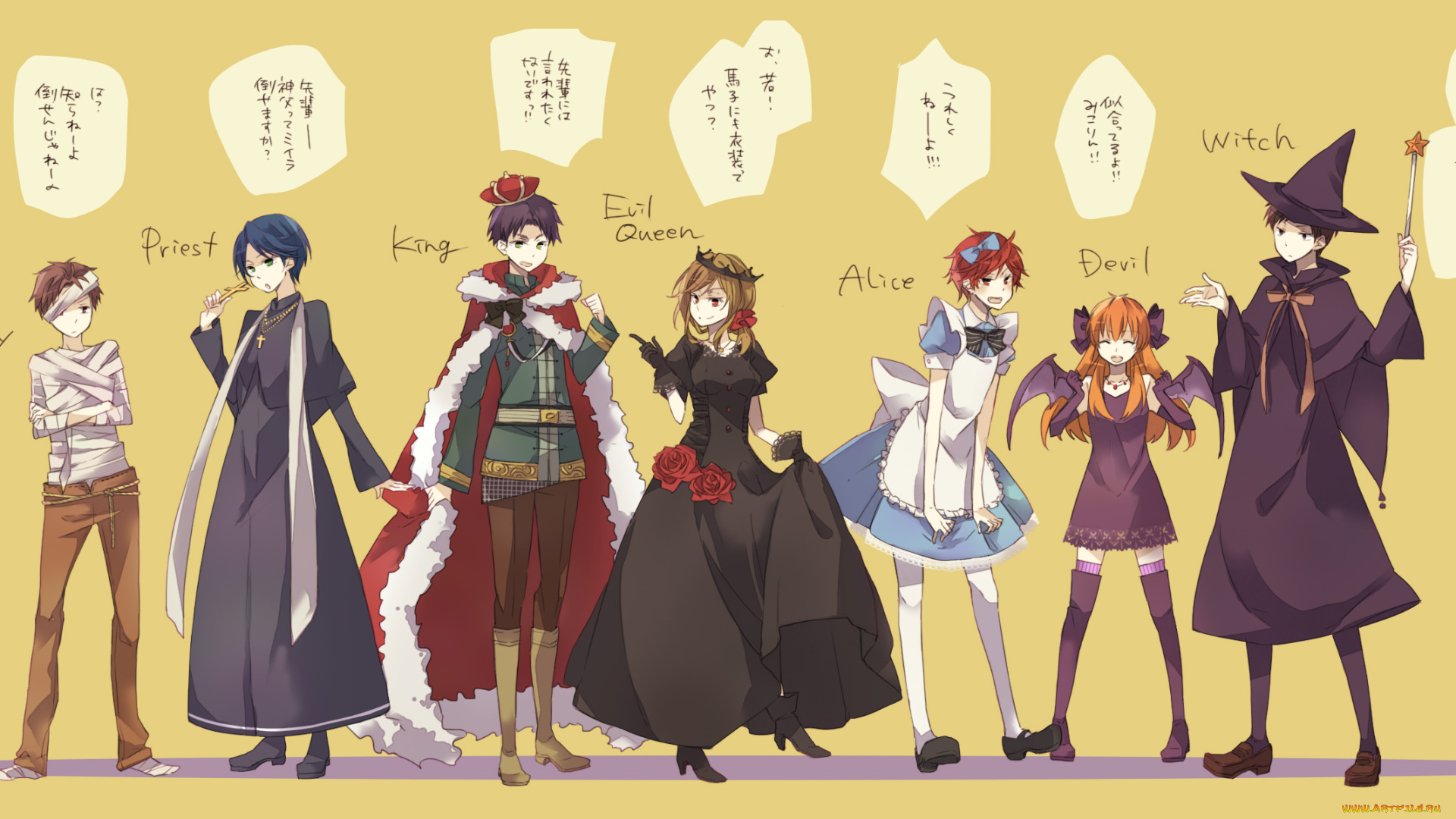 аниме, gekkan, shoujo, nozaki-kun, персонажи