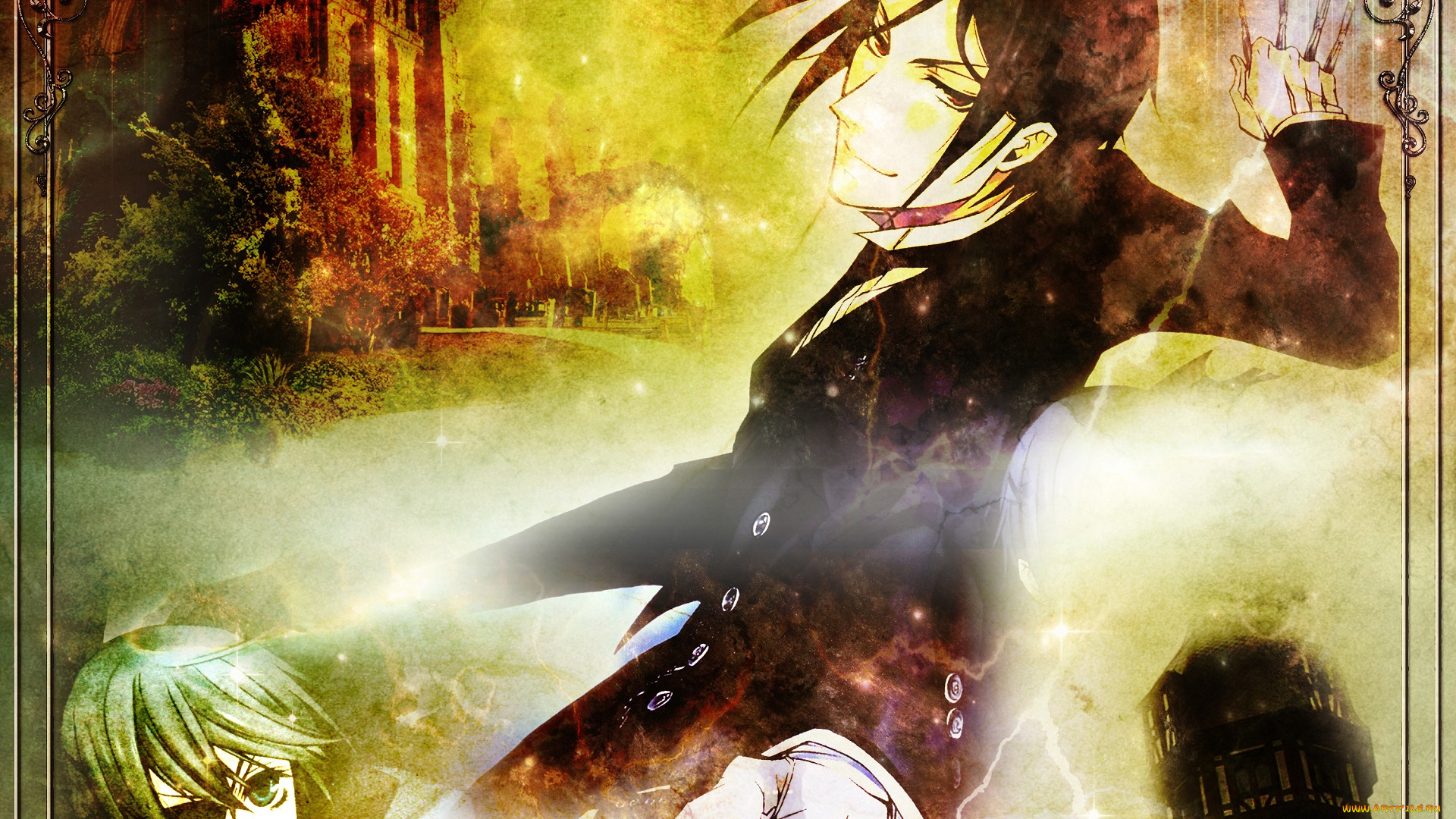 аниме, kuroshitsuji, сиэль, себастьян