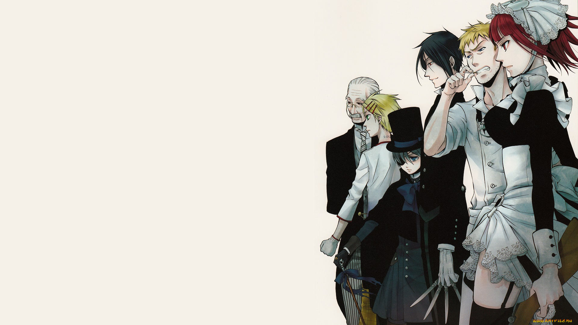 аниме, kuroshitsuji, тёмный, дворецкий