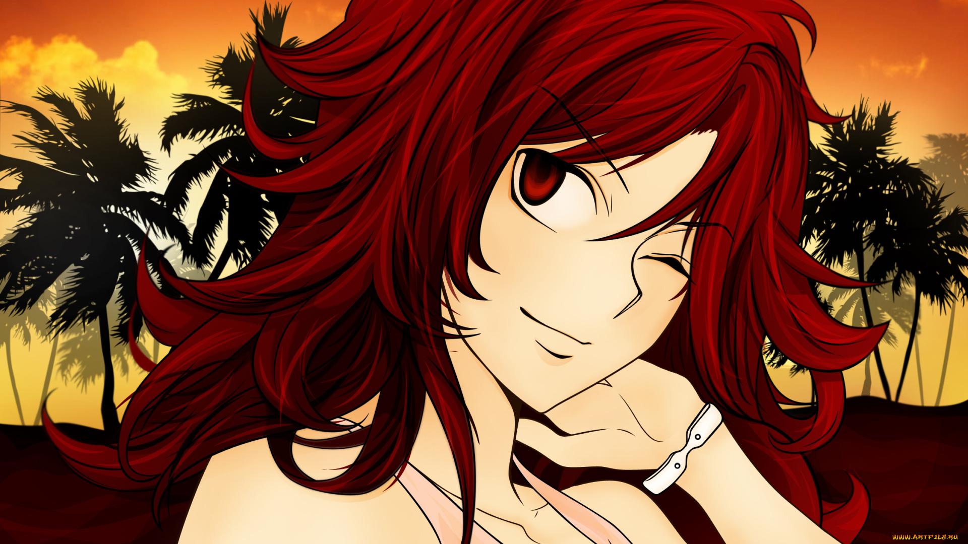 аниме, mobile, suit, gundam, девушка, взгляд, фон