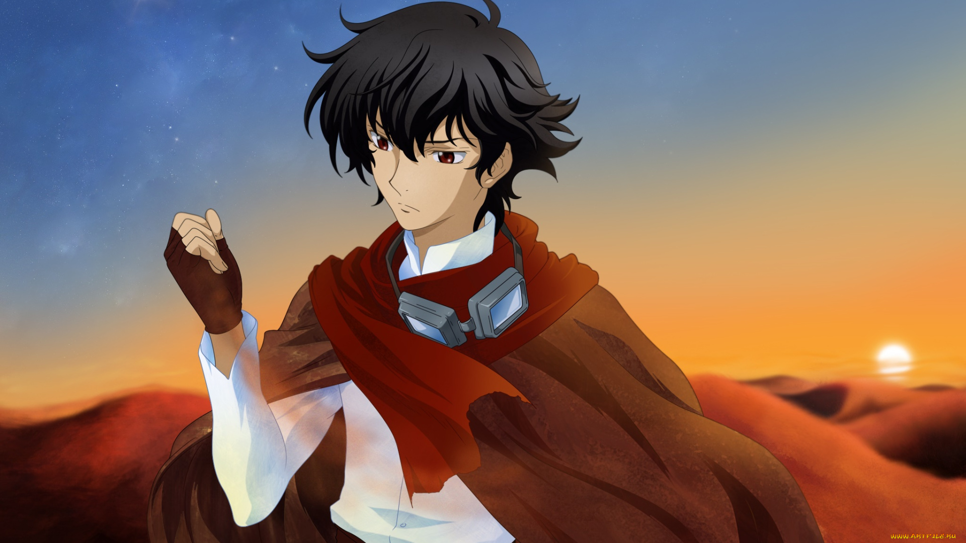 аниме, mobile, suit, gundam, парень, взгляд, фон