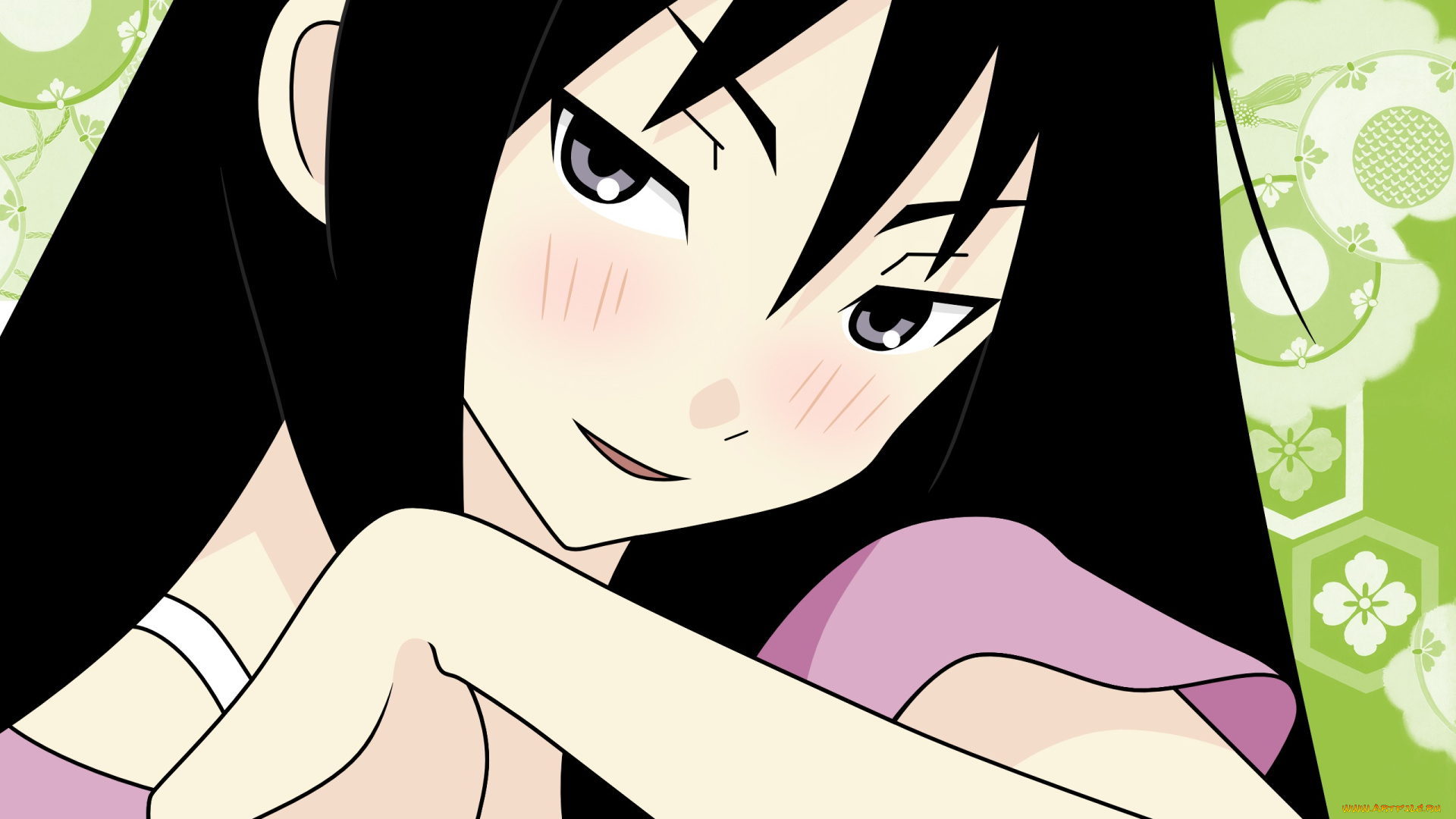 аниме, sayonara, zetsubo, sensei, девушка, взгляд, фон