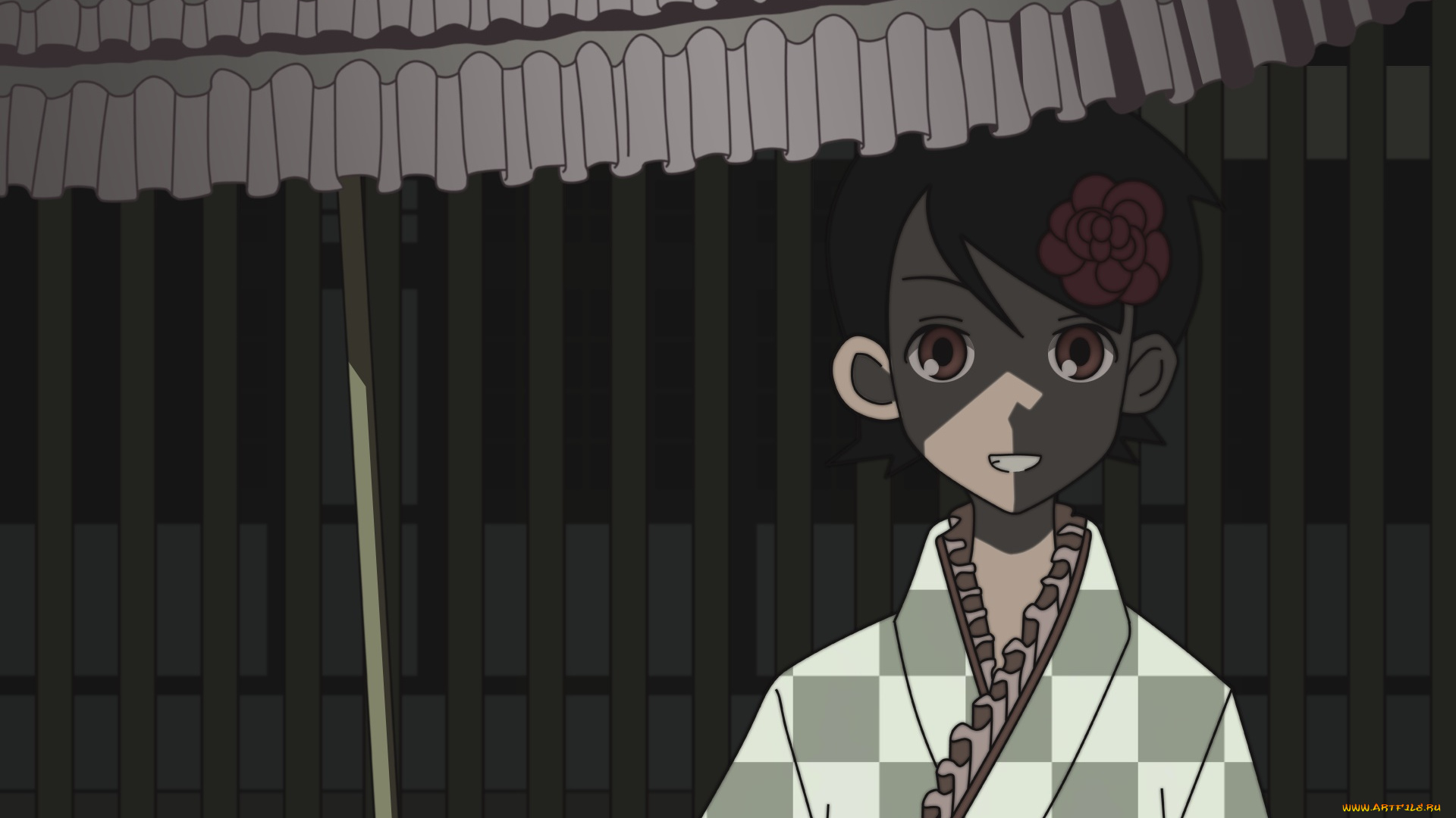 аниме, sayonara, zetsubo, sensei, девушка, взгляд, фон