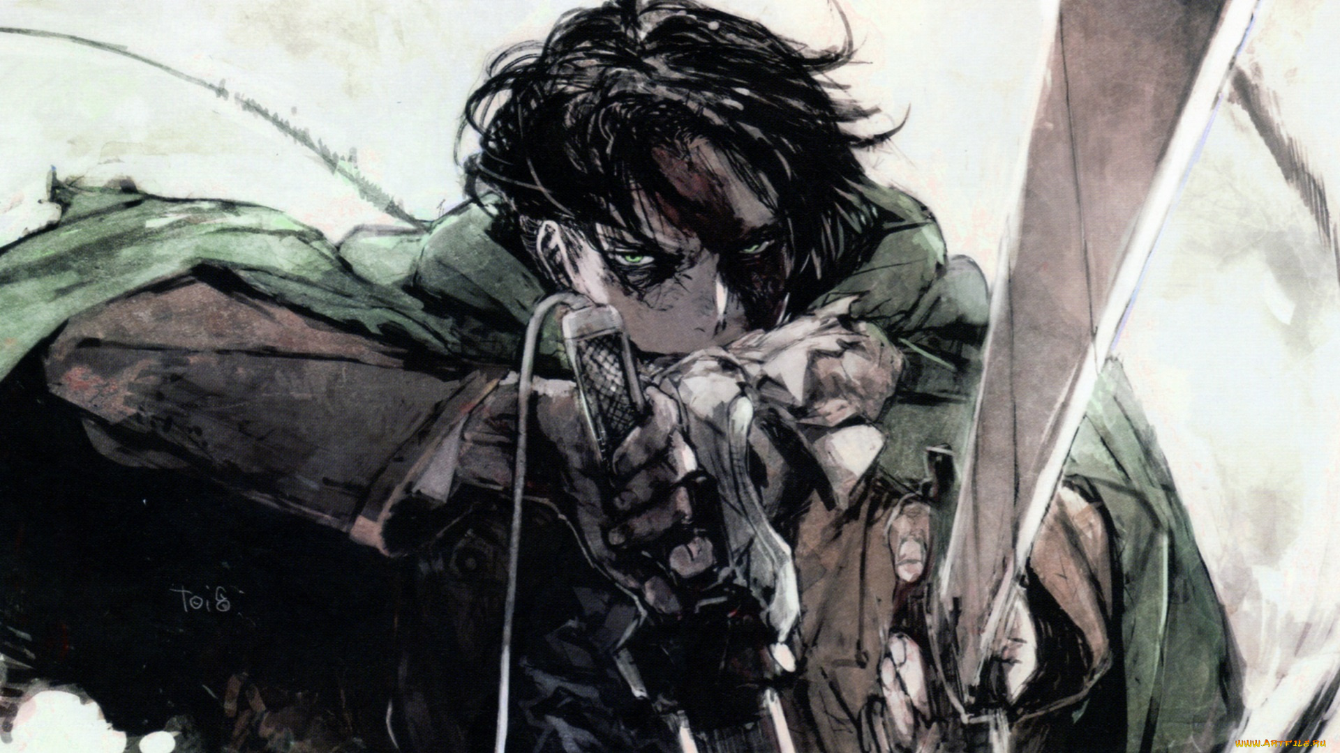 аниме, shingeki, no, kyojin, levi