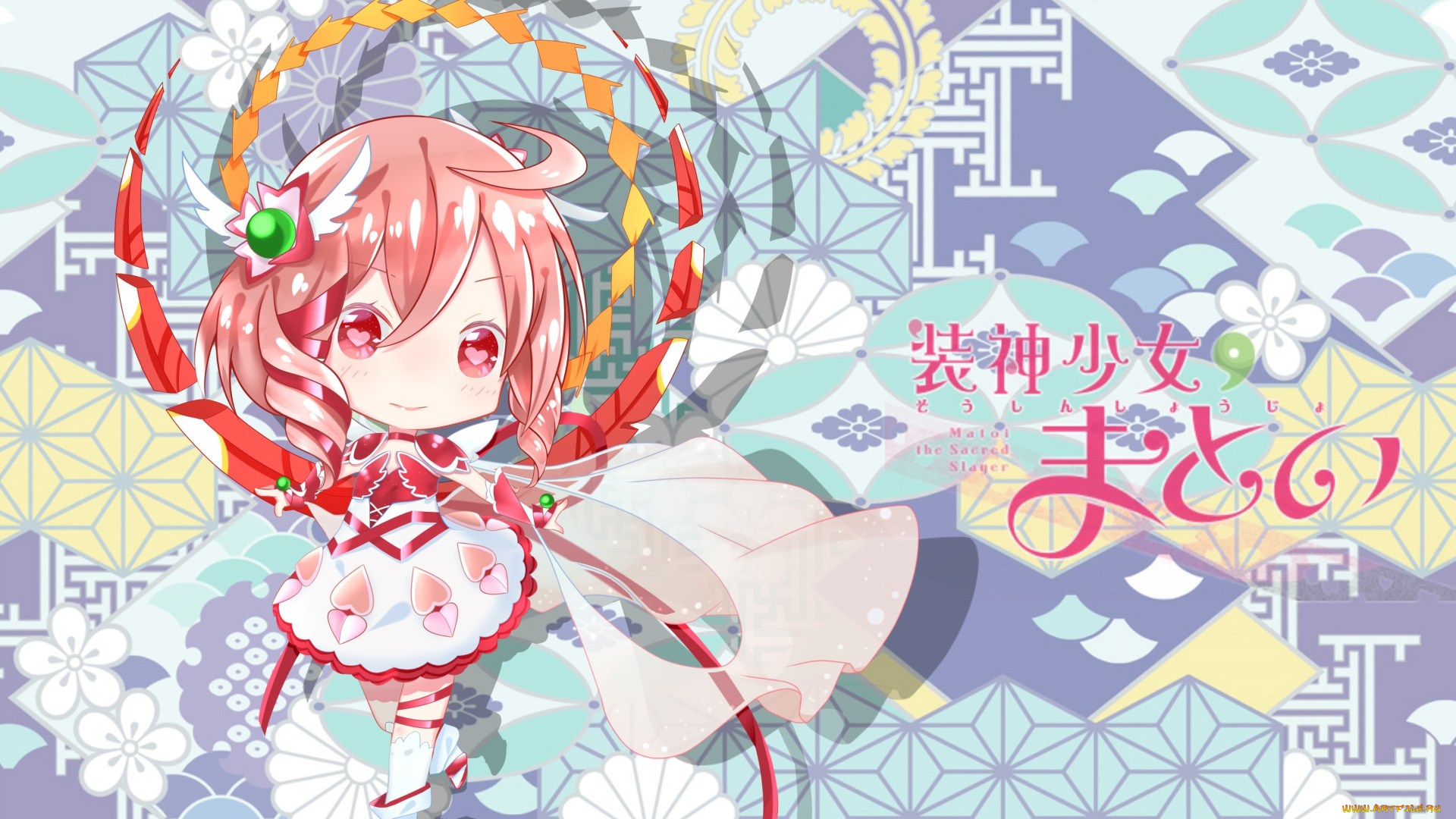 аниме, unknown, , другое, девушка, взгляд, фон