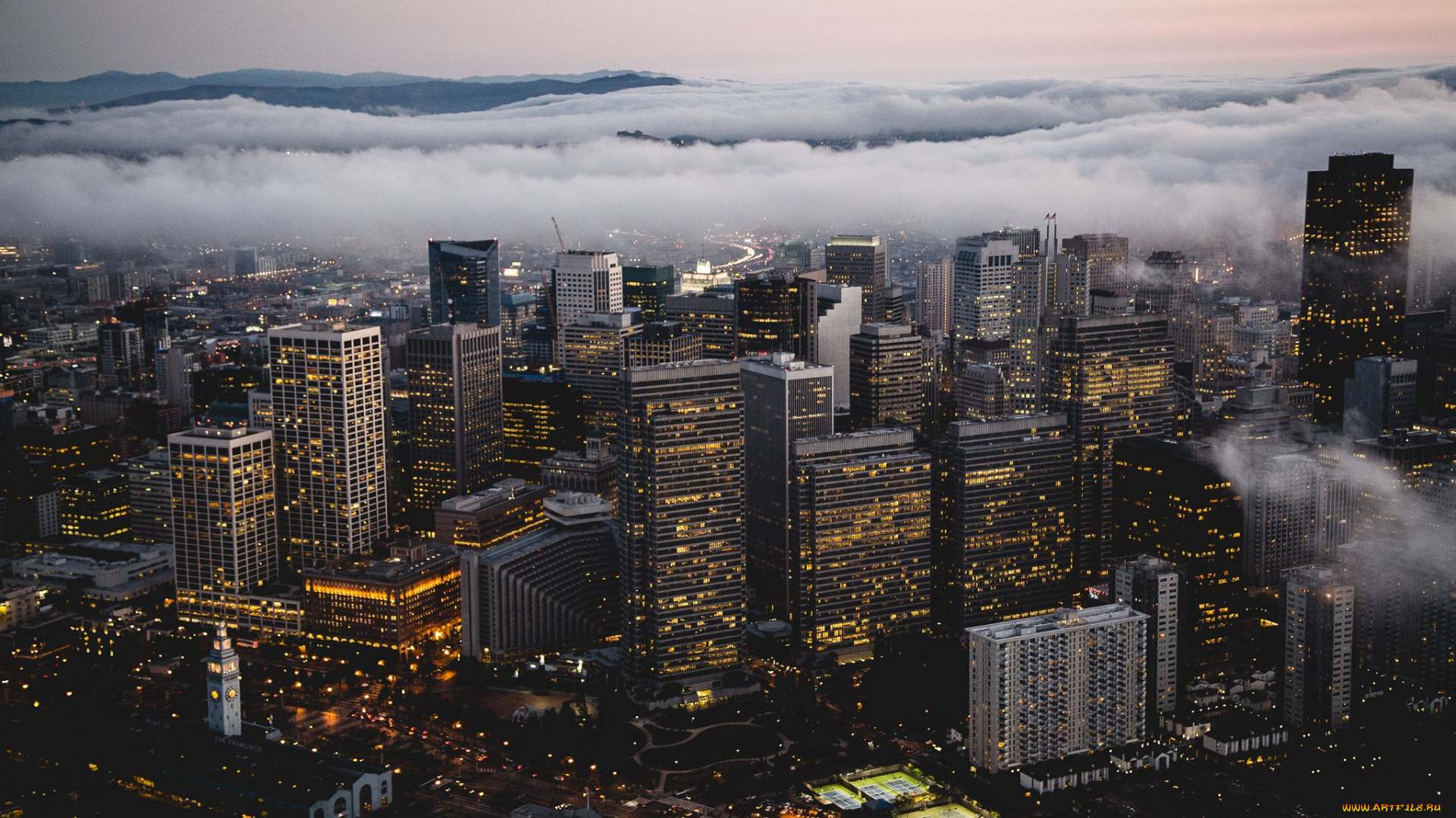 города, сан-франциско, , сша, город, дома