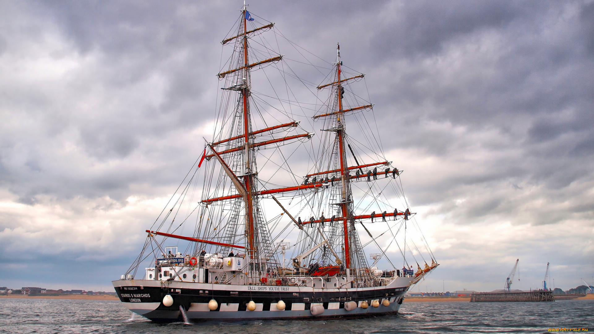 корабли, парусники, мачты, паруса