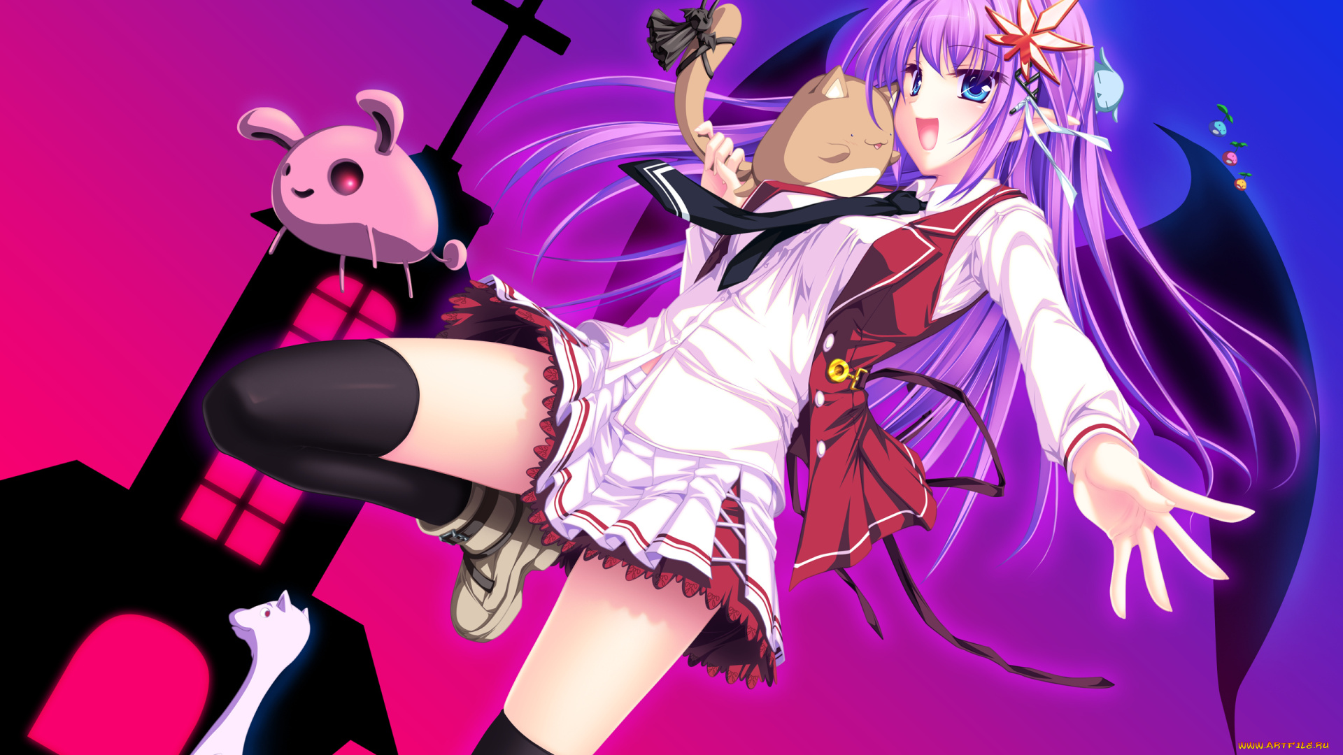 maikaze, no, melt, аниме, девушка, взгляд, фон