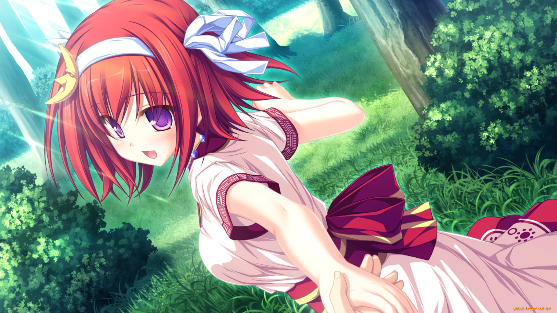 maikaze, no, melt, аниме, девушка, взгляд, фон