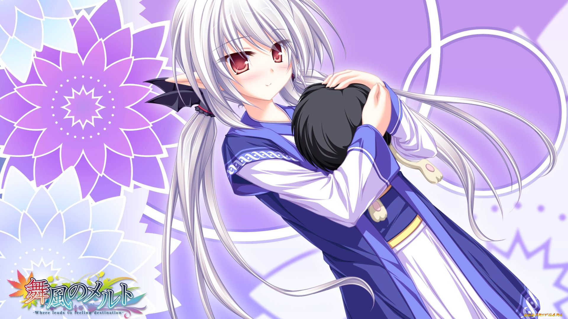 maikaze, no, melt, аниме, девушка, взгляд, фон