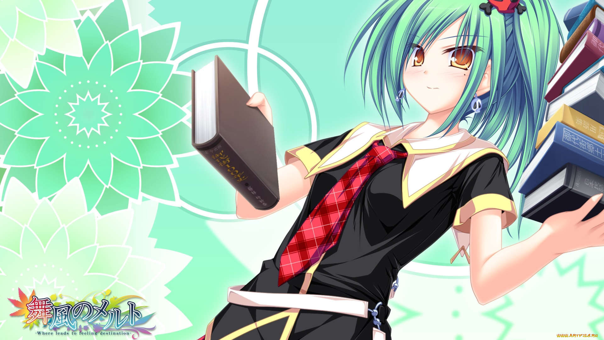 maikaze, no, melt, аниме, девушка, взгляд, фон