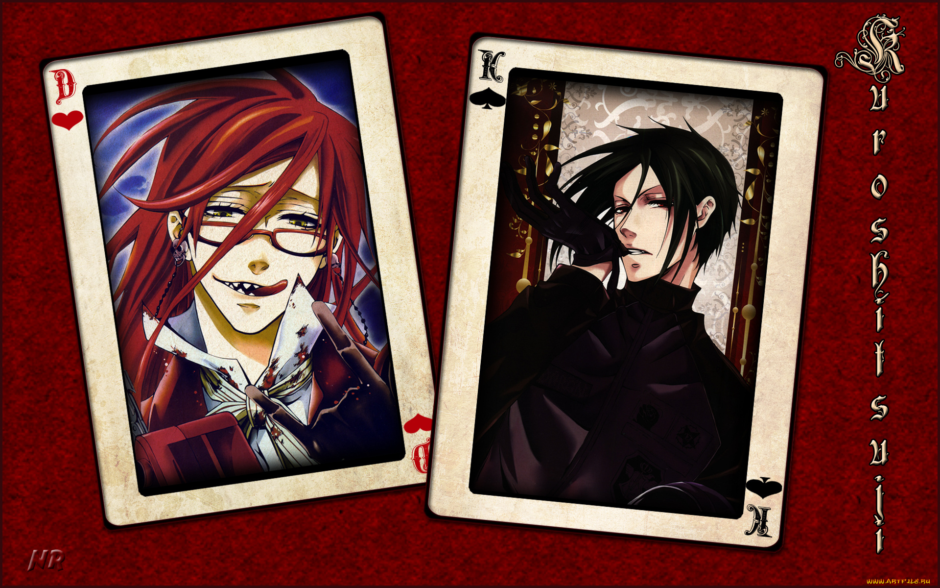 аниме, kuroshitsuji, греель, себастьян