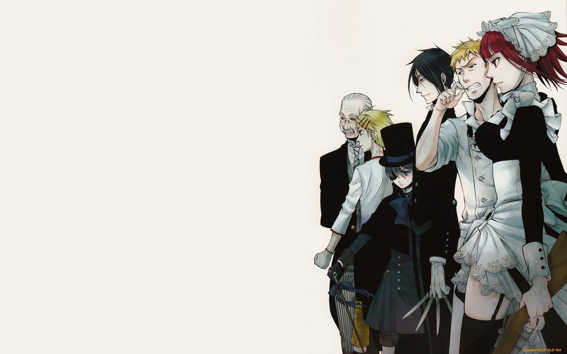 аниме, kuroshitsuji, тёмный, дворецкий