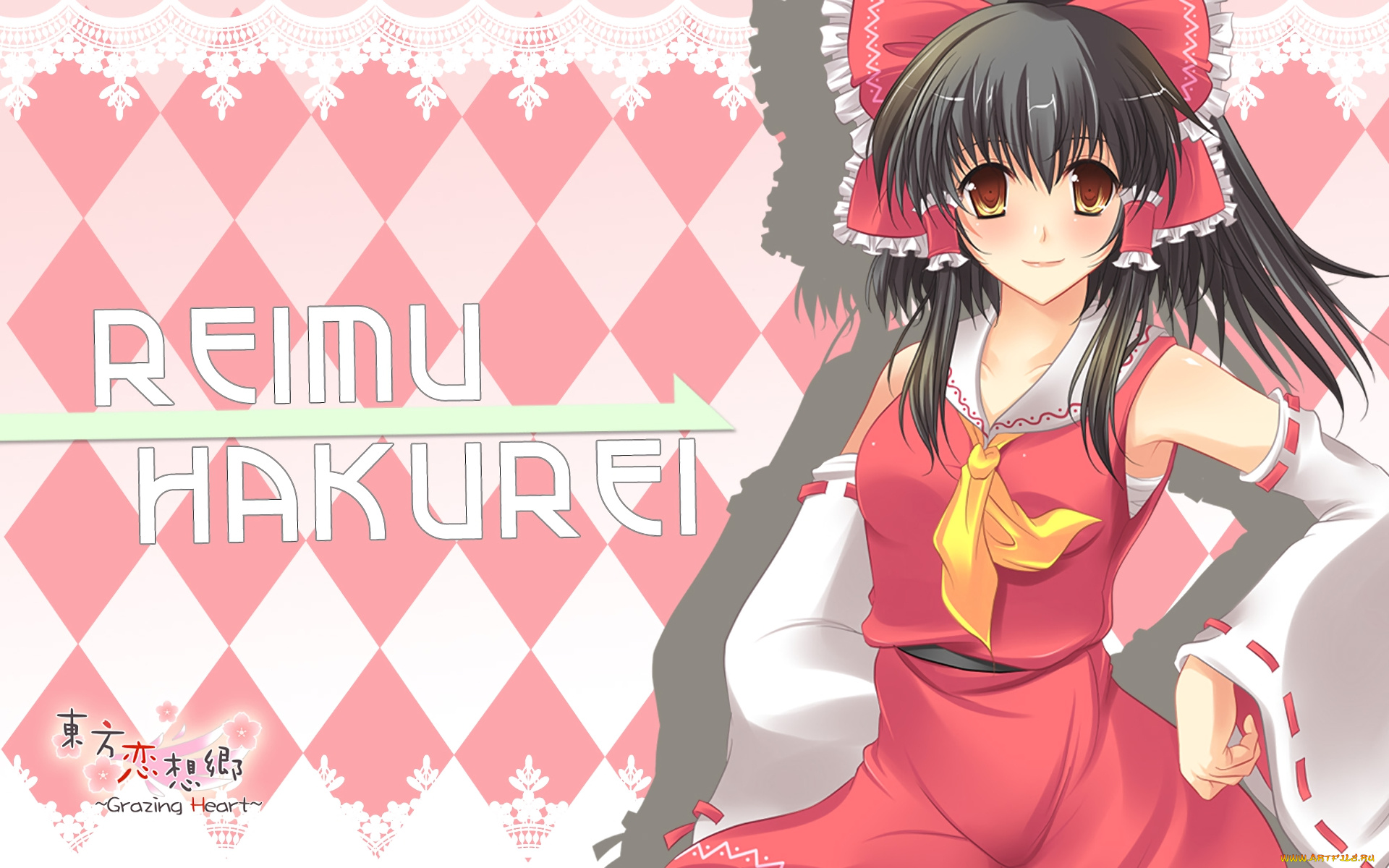 аниме, touhou, фон, девушка, взгляд