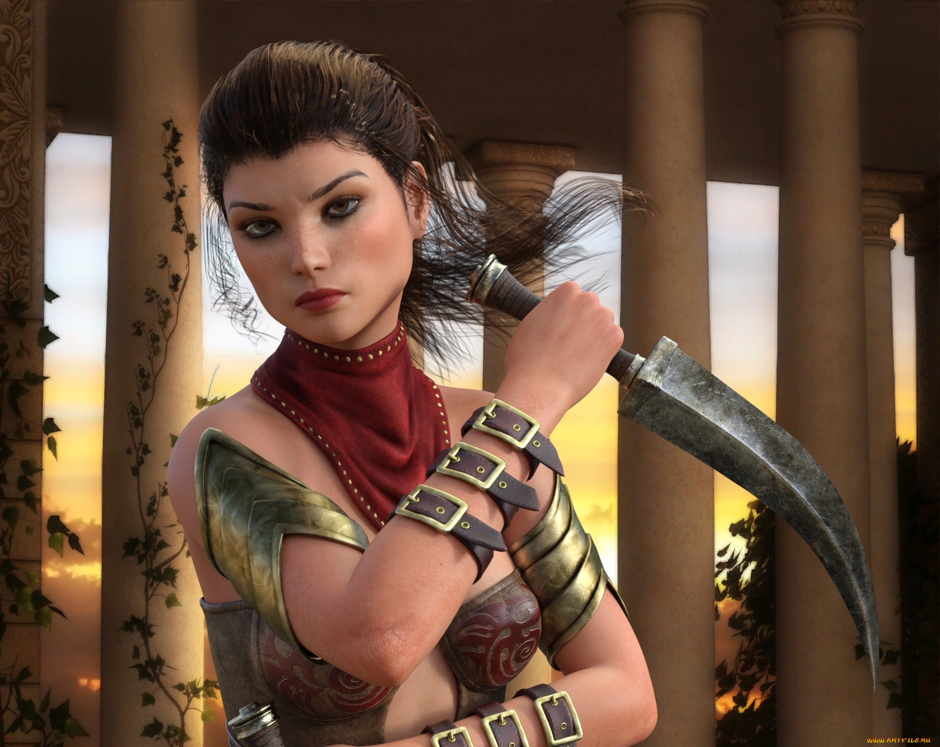 3д, графика, люди, , people, девушка, взгляд, фон