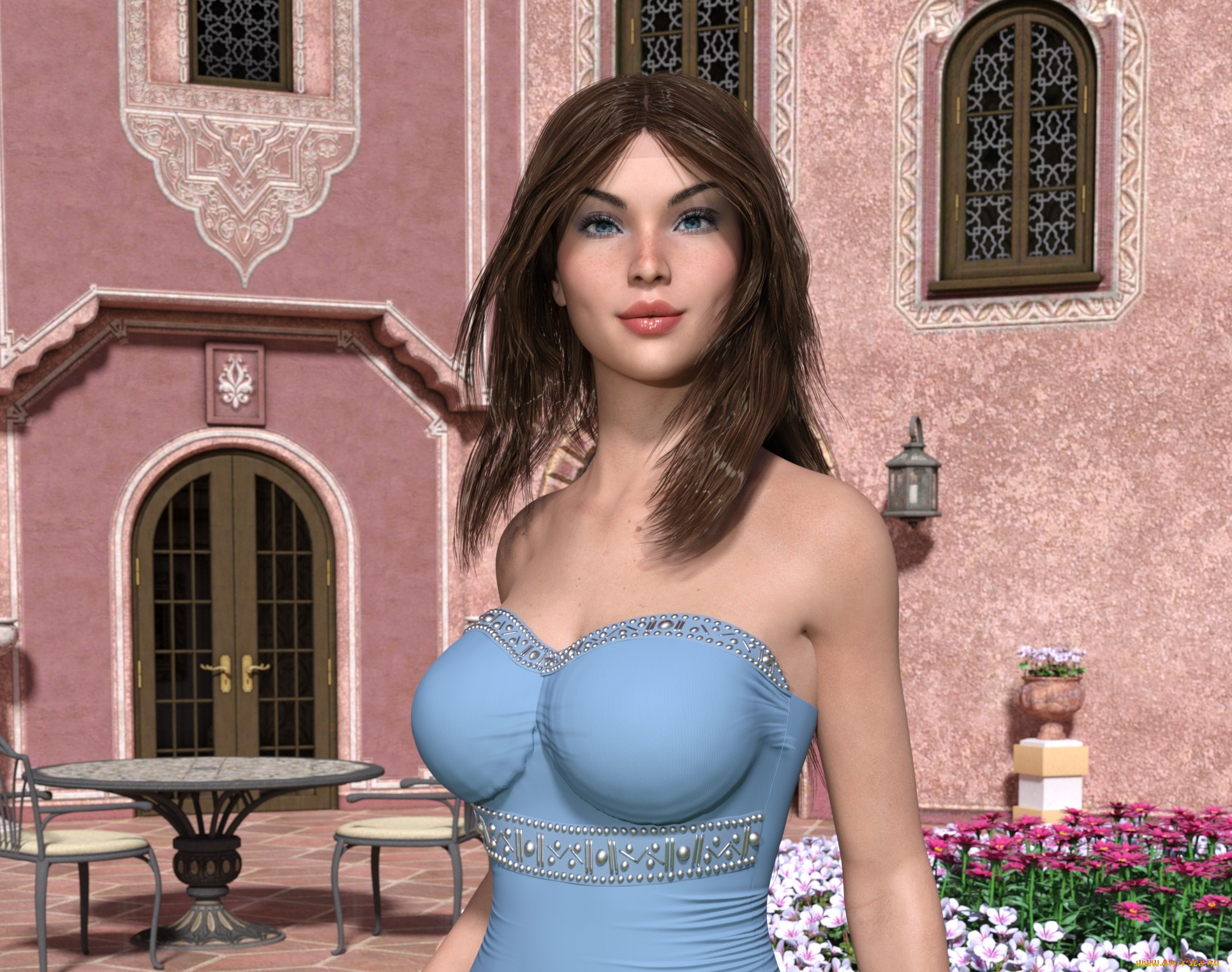 3д, графика, люди, , people, девушка, взгляд, фон