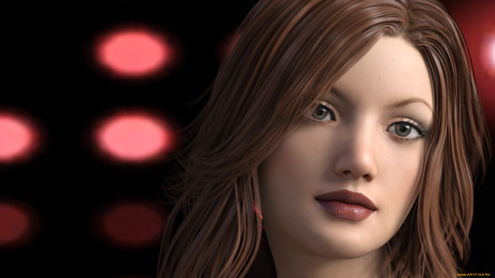 3д, графика, портрет, , portraits, девушка, взгляд, фон