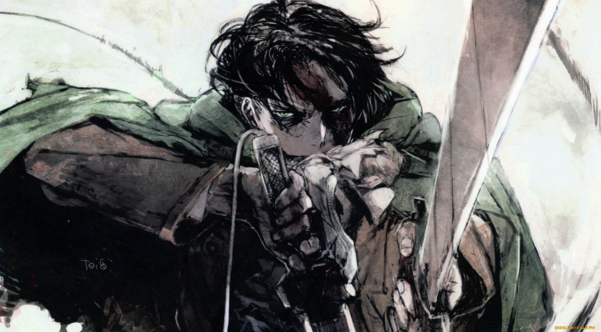 аниме, shingeki, no, kyojin, levi