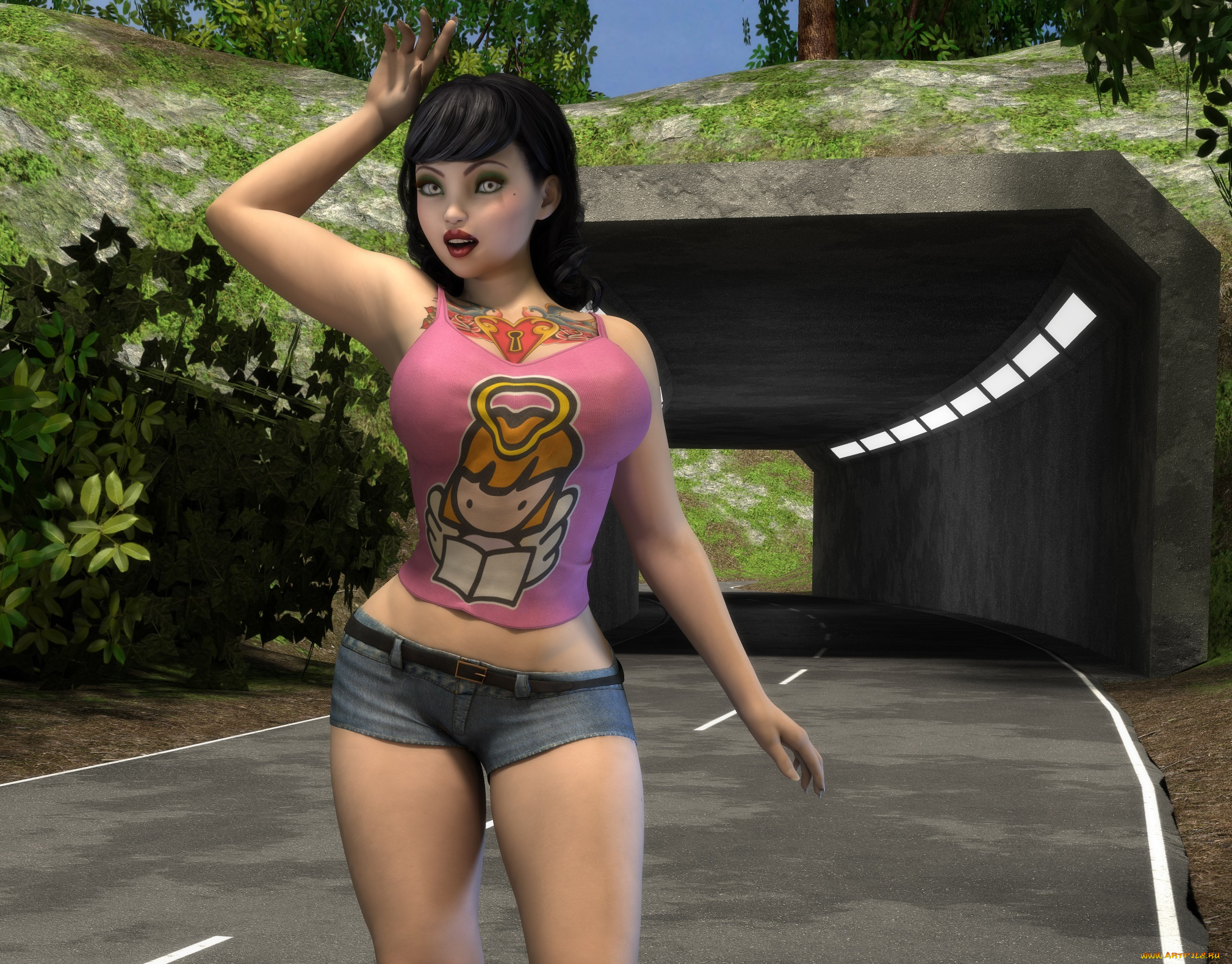 3д, графика, люди, , people, фон, взгляд, девушка