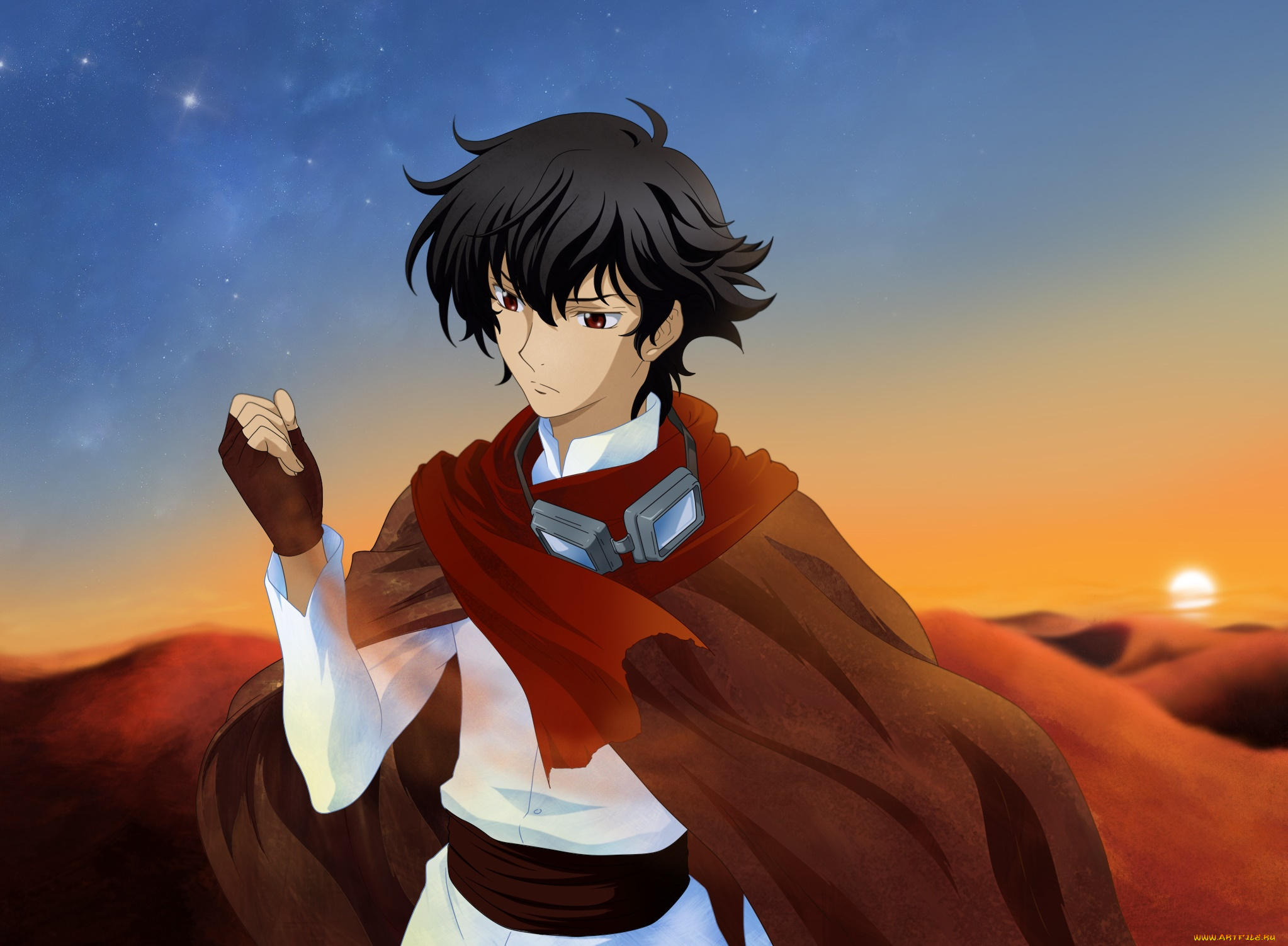 аниме, mobile, suit, gundam, парень, взгляд, фон