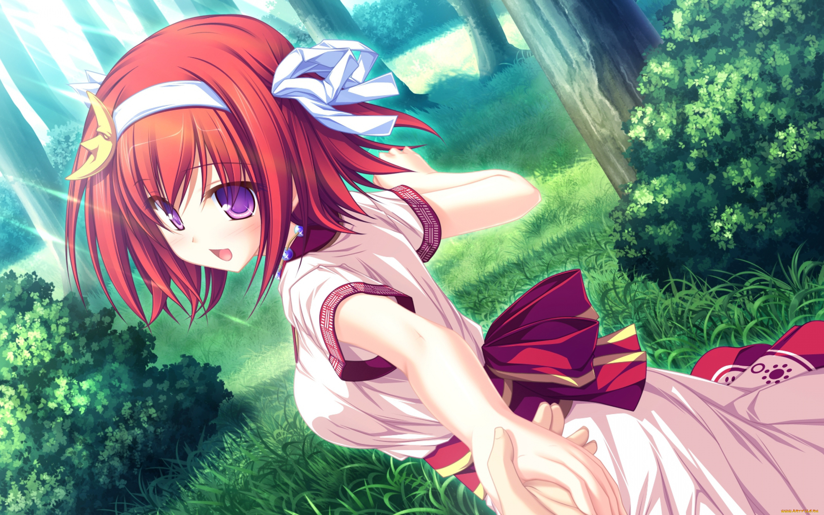 maikaze, no, melt, аниме, девушка, взгляд, фон