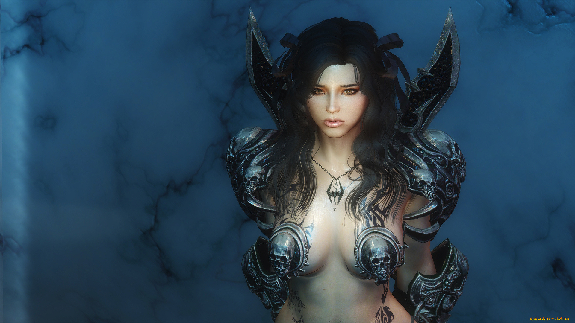 3д, графика, фантазия, , fantasy, фон, взгляд, девушка