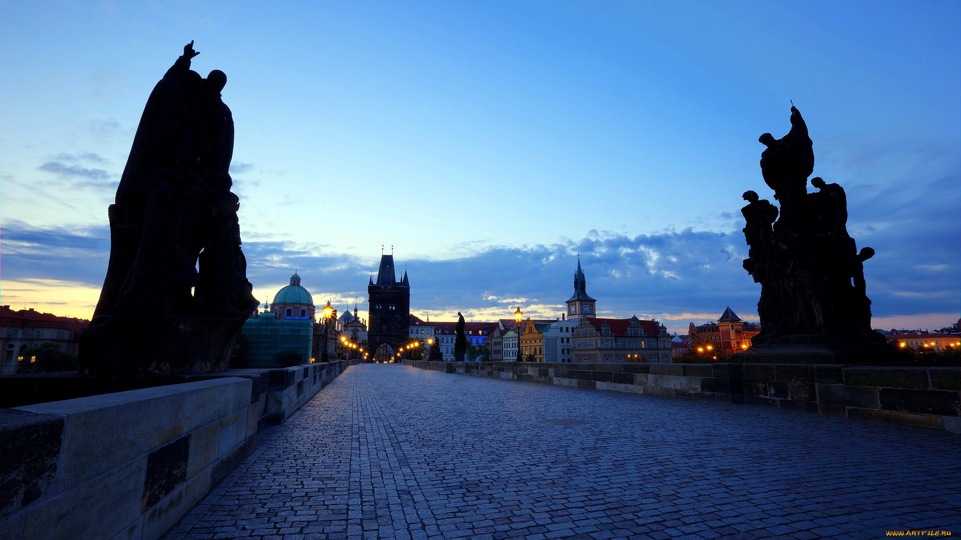 города, прага, , Чехия, карлов, мост