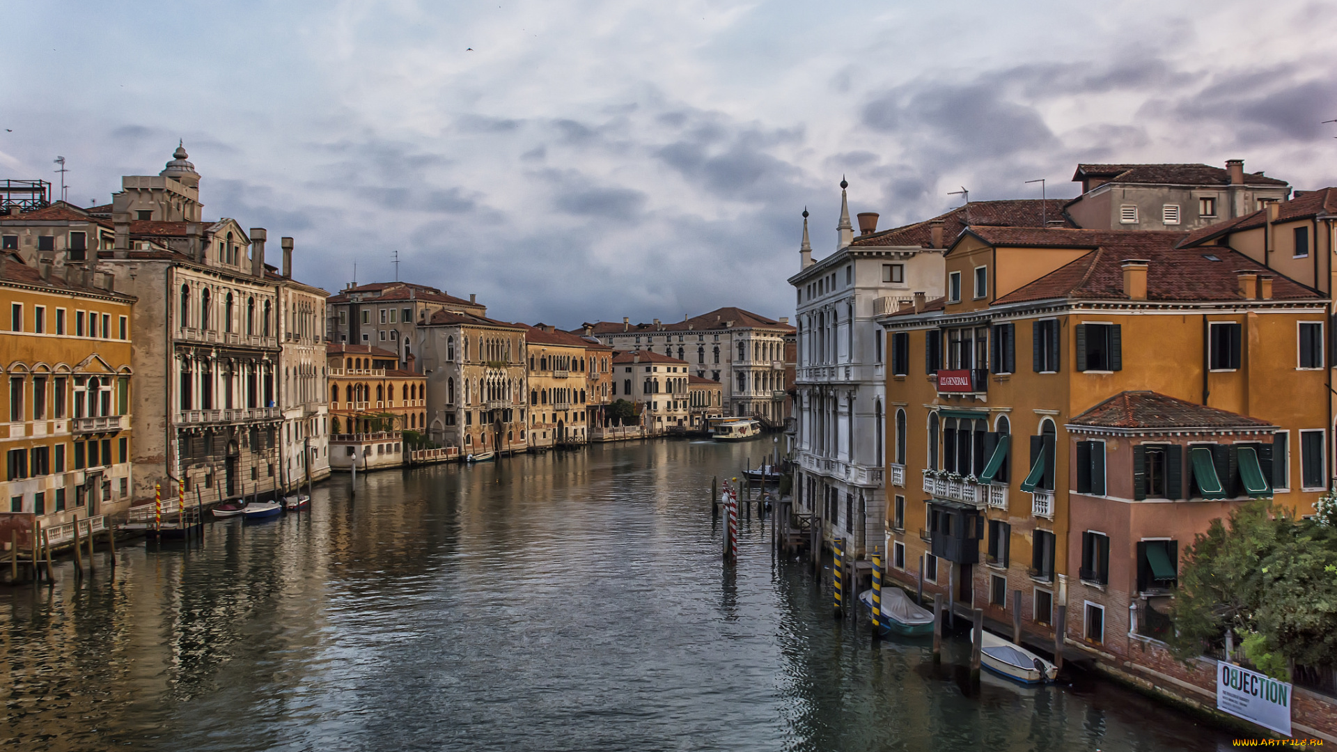 grand, canale, города, венеция, , италия, канал