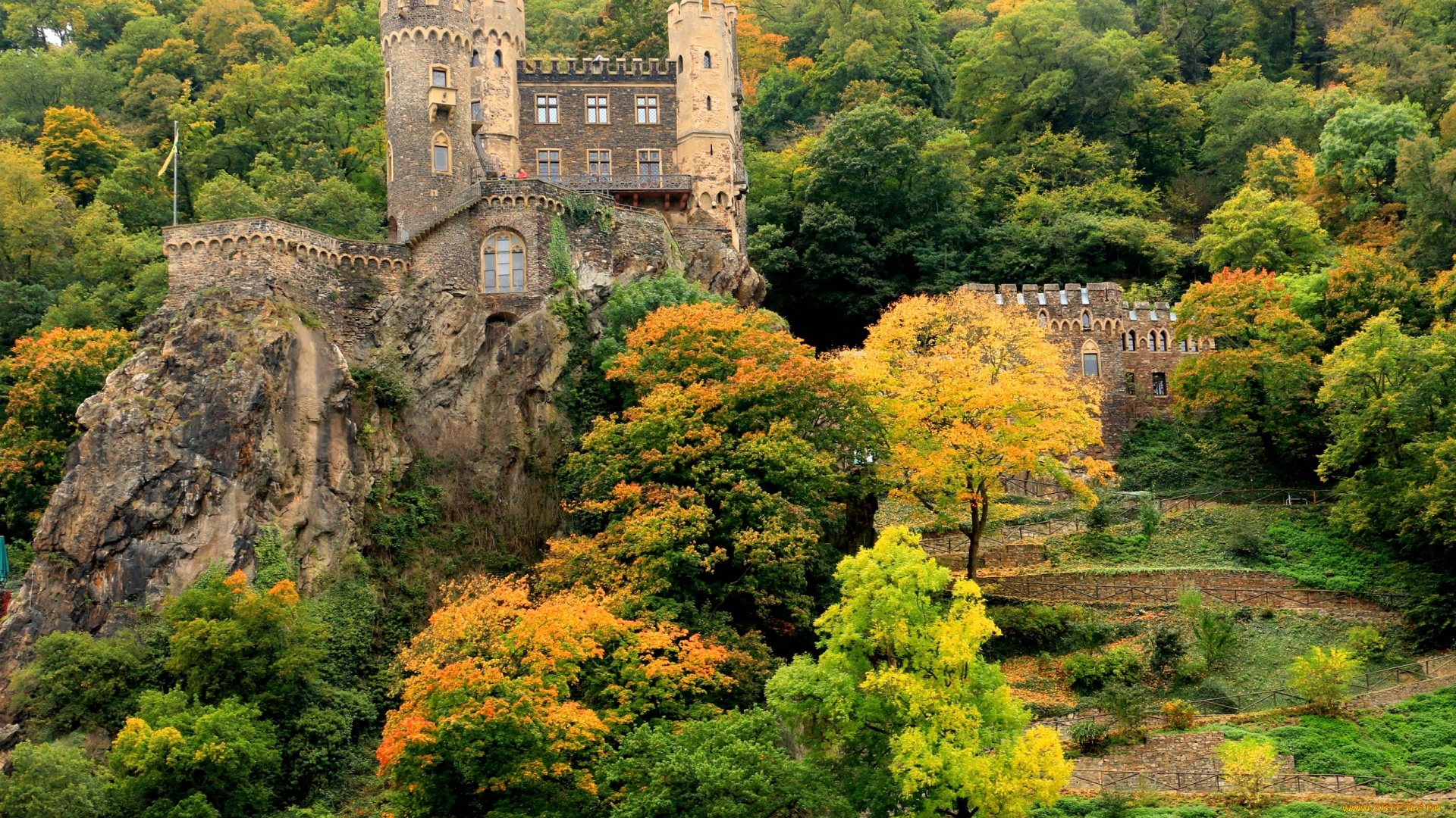 marksburg, castle, города, замки, германии, marksburg, castle