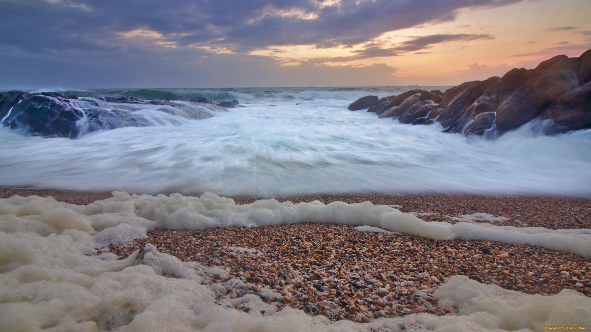 природа, побережье, простор