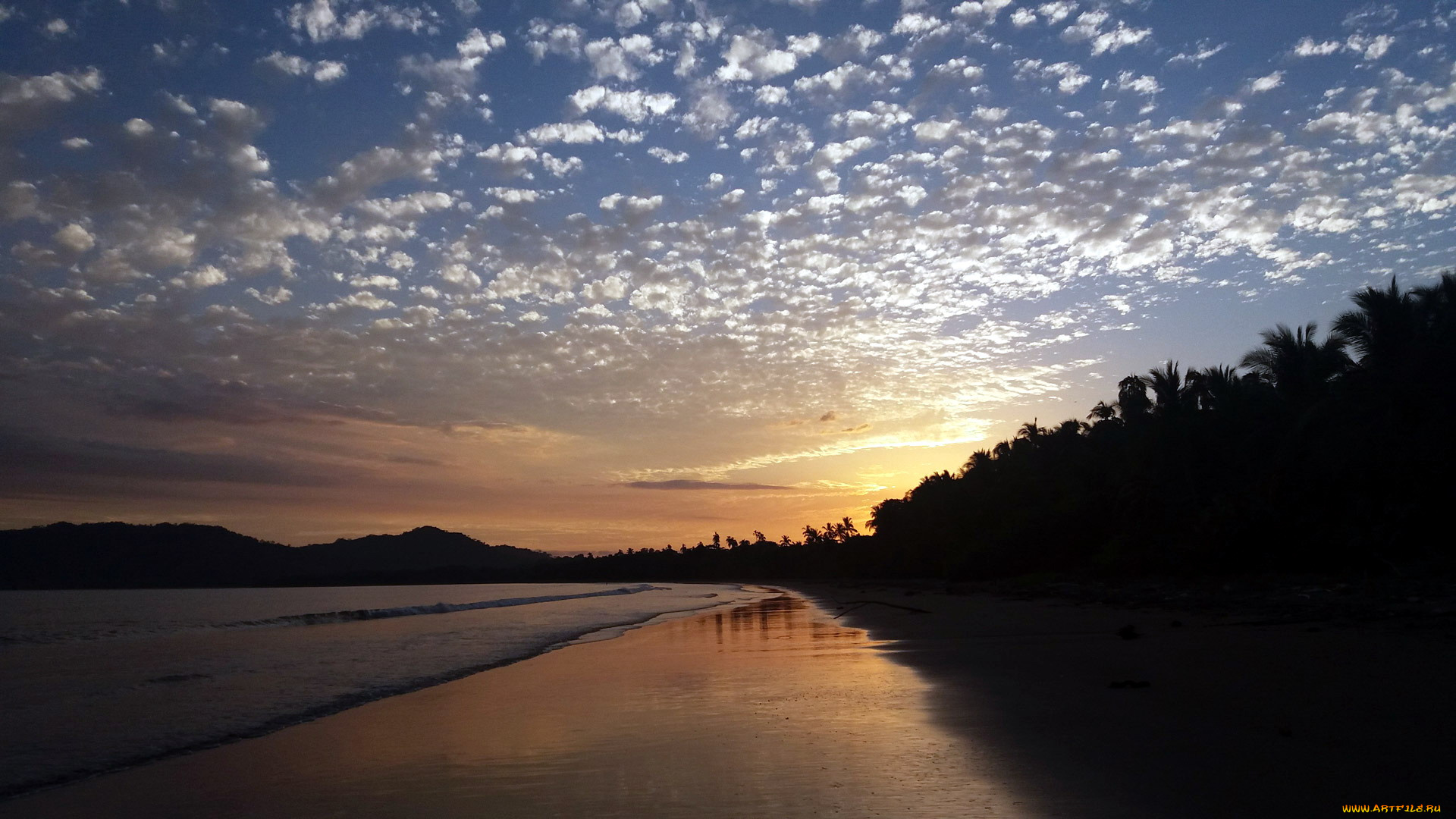 природа, восходы, закаты, пляж, закат