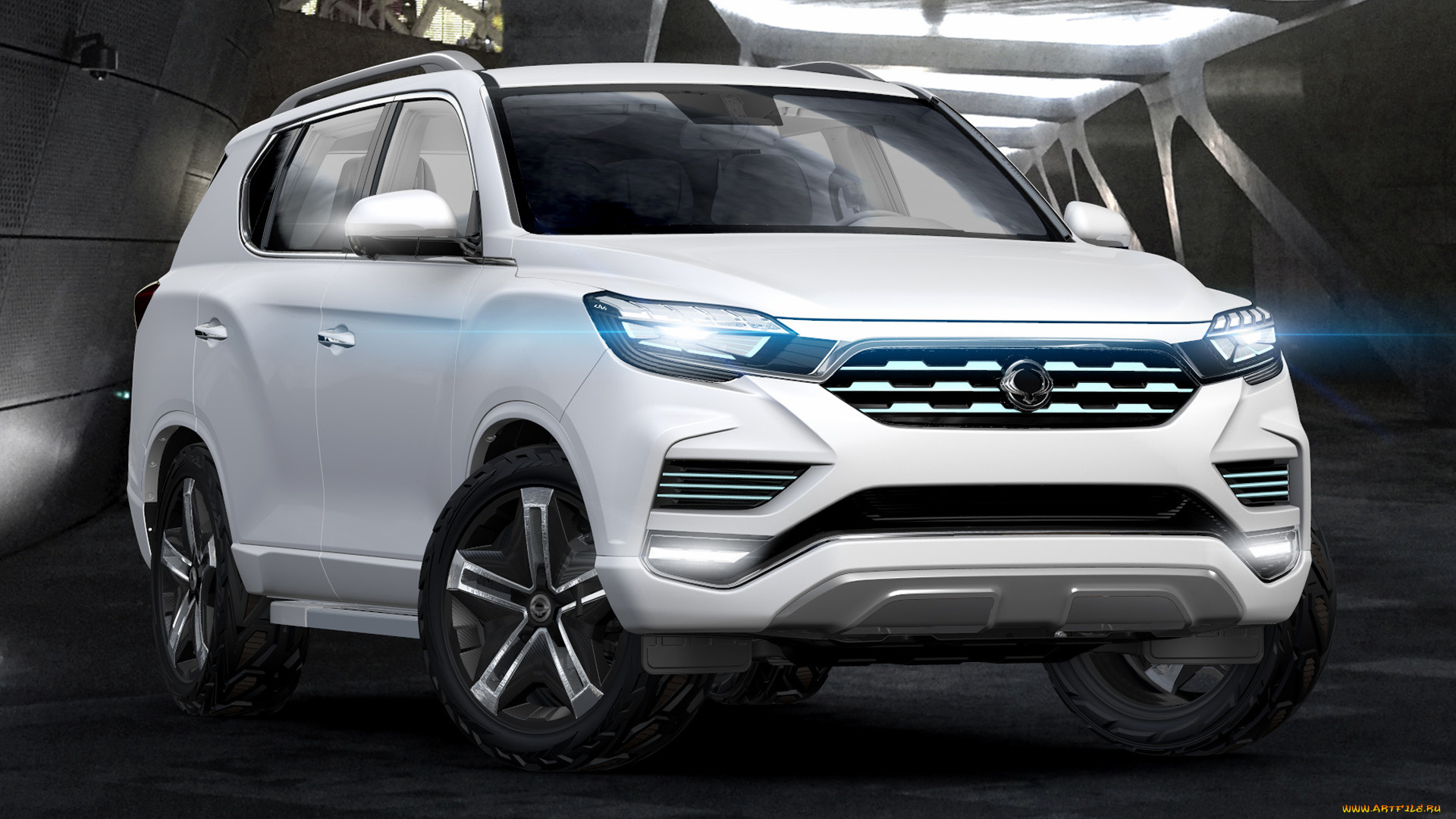 ssang, yong, liv-2, concept, 2017, автомобили, ssang, yong, белый, 2017, concept, liv-2, ssang, yong