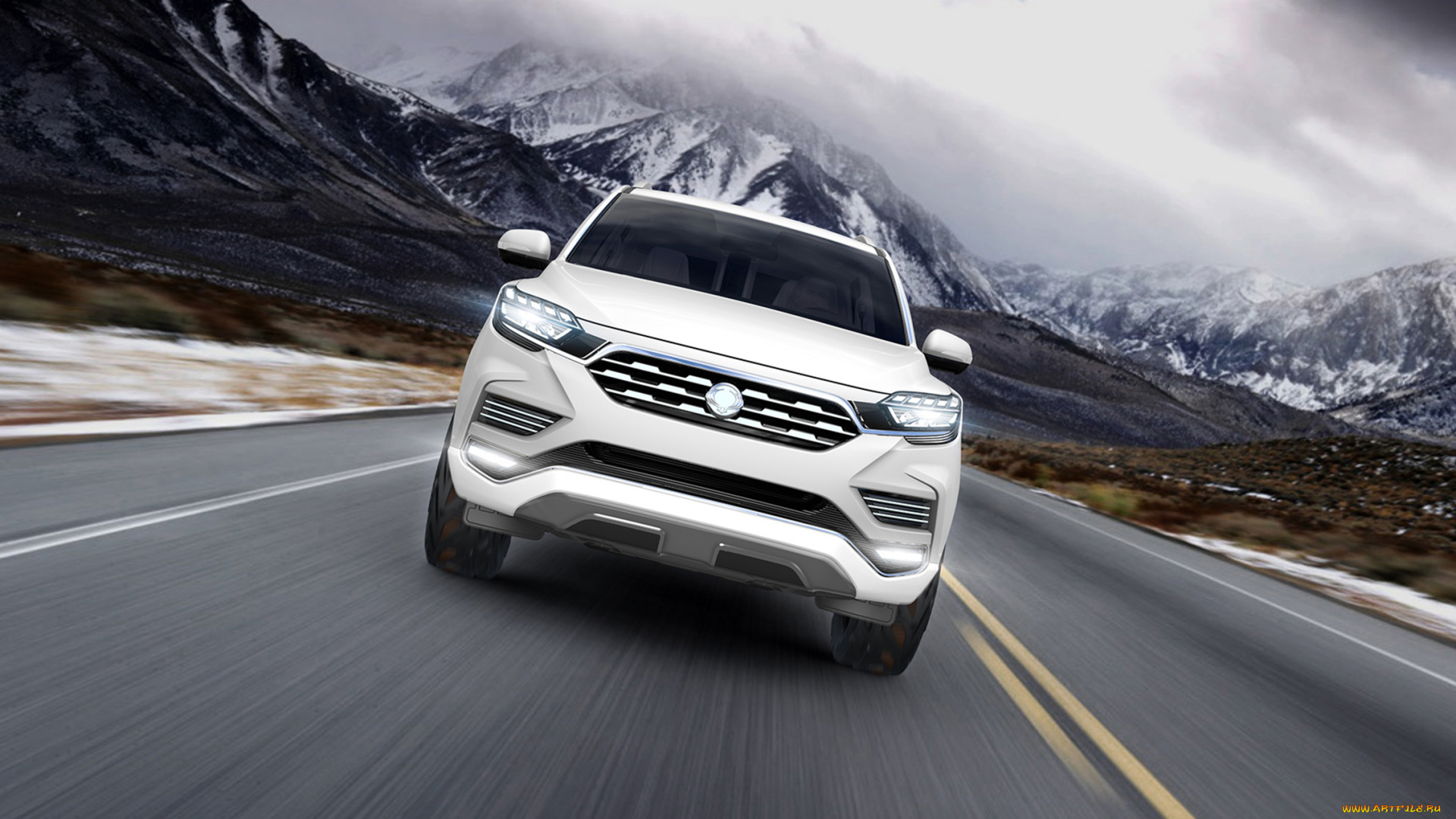 ssang, yong, liv-2, concept, 2017, автомобили, ssang, yong, белый, 2017, concept, liv-2, ssang, yong