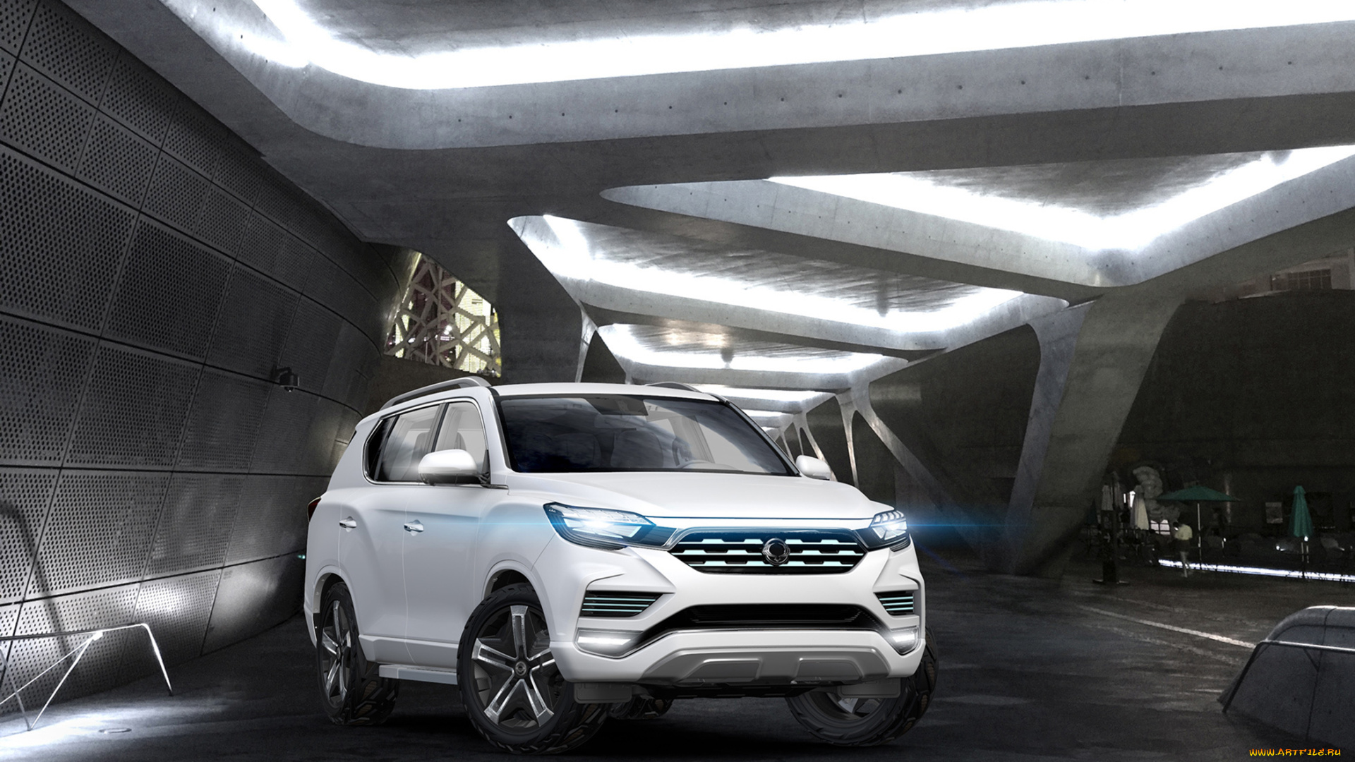 ssang, yong, liv-2, concept, 2017, автомобили, ssang, yong, белый, 2017, concept, liv-2, ssang, yong