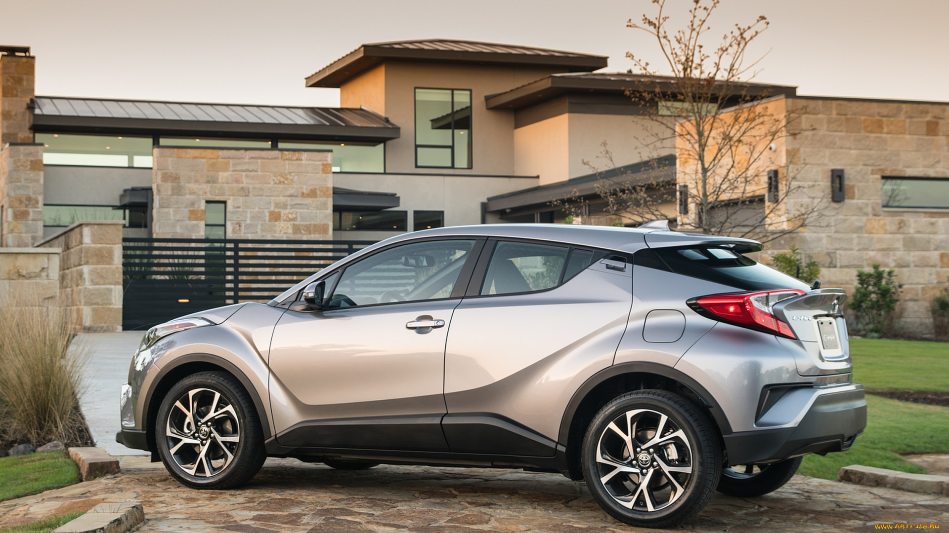 toyota, c-hr, 2018, автомобили, toyota, c-hr, 2018, серый, металлик