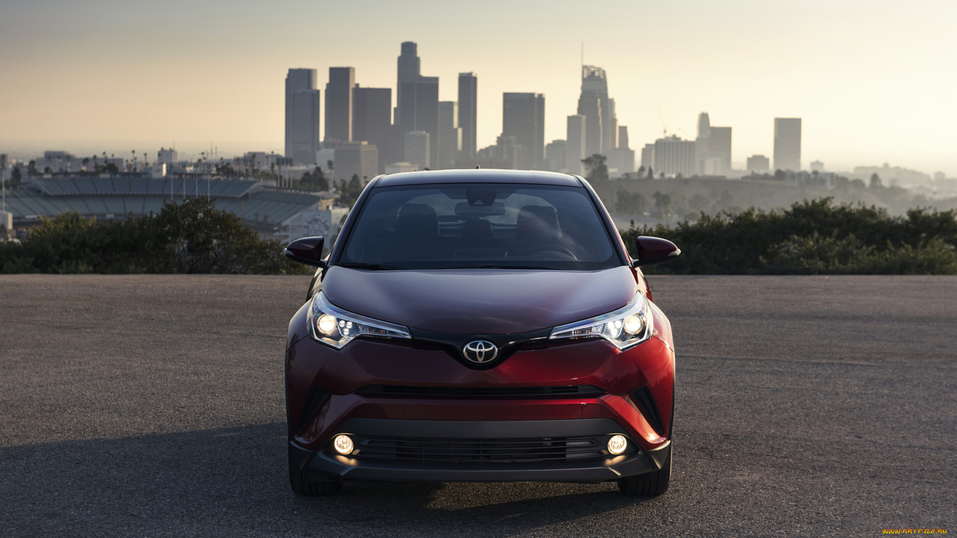 toyota, c-hr, 2018, автомобили, toyota, вишнёвая, 2018, c-hr, бардовая